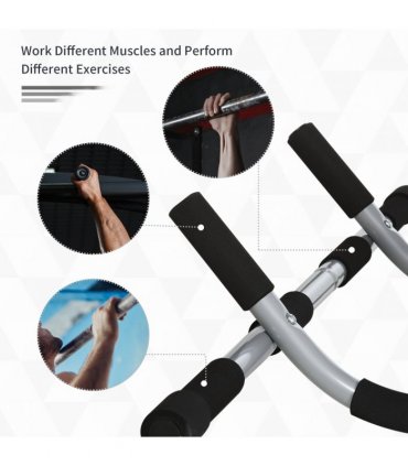 Indoor Fitness Door Horizontal Bar Pull-ups Home Gym Upper Body Workout HOMCOM