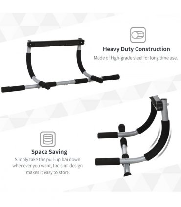 Indoor Fitness Door Horizontal Bar Pull-ups Home Gym Upper Body Workout HOMCOM