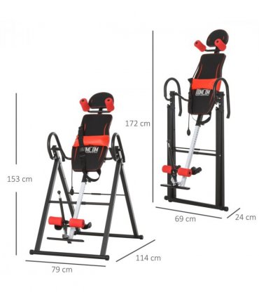 Adjustable Gravity Inversion Table w/ Safety Belt For Muscle Pain HOMCOM