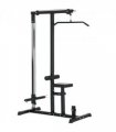 Exercise Pulldown Machine Power Tower with Adjustable Seat Cables HOMCOM