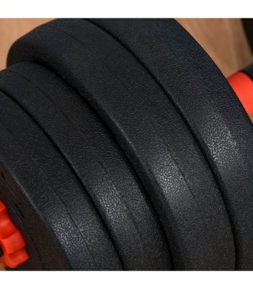 25kg Adjustable 2 IN 1 Barbell Dumbbells Weight Set for Body Fitness HOMCOM