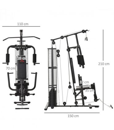 Multifunction Home Gym Weight Training Station Fitness Strength Machine HOMCOM