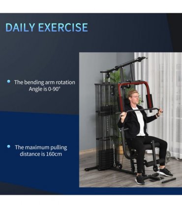 Multifunction Home Gym Weight Training Station Fitness Strength Machine HOMCOM