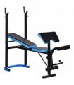 Adjustable Weight Bench with Leg Developer Barbell Rack Black Steel