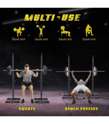 Squat Stand Barbell Spotter Black H46.5cm x W46.5cm x D2.5cm High Quality