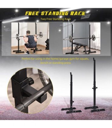 Squat Stand Barbell Spotter Black H46.5cm x W46.5cm x D2.5cm High Quality