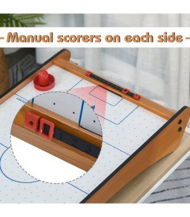Mini Air Hockey Tabletop Game w/ 2 Pucks Pushers Fan Scoreboard  HOMCOM