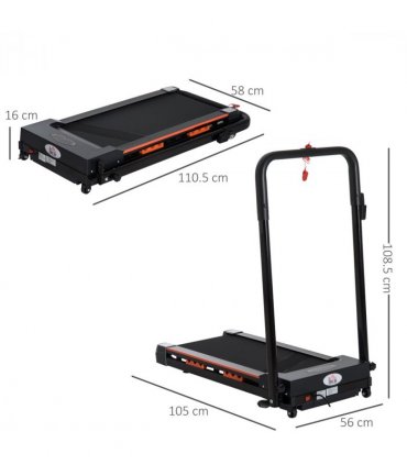 1-6 km/h Folding Motorized Treadmill Walking w/ Remote Stopper Fitness HOMCOM