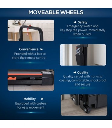 1-6 km/h Folding Motorized Treadmill Walking w/ Remote Stopper Fitness HOMCOM
