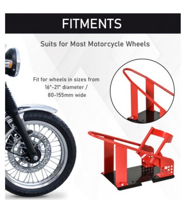 Motorcycle Wheel Chock 8-15.5 cm Metal Holder For Truck And Trailer HOMCOM