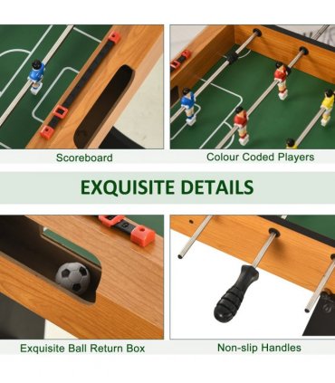 Folding Football Gaming Table Mini Foosball Soccer Table, Family Kids HOMCOM