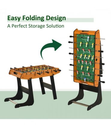 Folding Football Gaming Table Mini Foosball Soccer Table, Family Kids HOMCOM