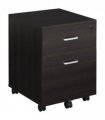 Filing Cabinet Black Particle Board 54.6H x 40W x 45Dcm 2-Drawer Locking Office