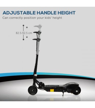 Folding Kids Electric Scooter 7-14 Adjustable Battery Power PU Wheels HOMCOM