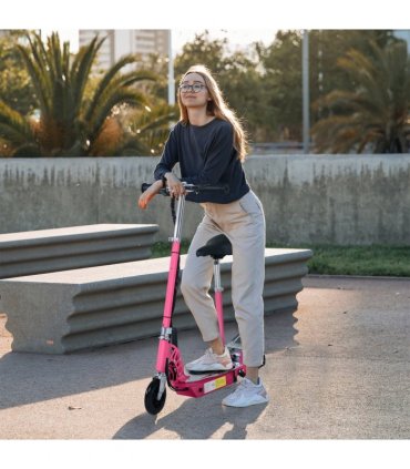 Teen Foldable Electric Scooter Electric Battery 120W w/ Brake Kickstand HOMCOM