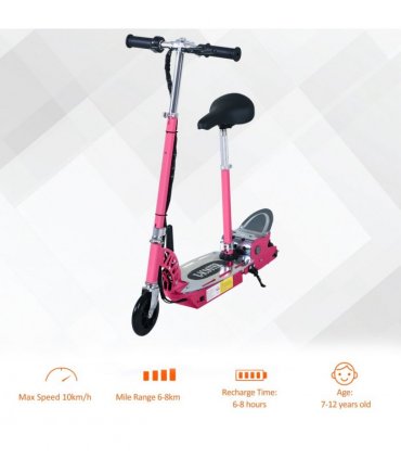 Teen Foldable Electric Scooter Electric Battery 120W w/ Brake Kickstand HOMCOM