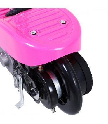 Kids Foldable Electric Powered Scooter Metal Pink 76L x 38W x 86-96Hcm