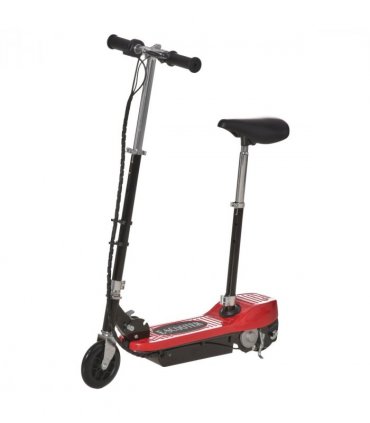 Kids Foldable Electric Powered Scooters 120W Toy w/ Brake Kickstand Red HOMCOM