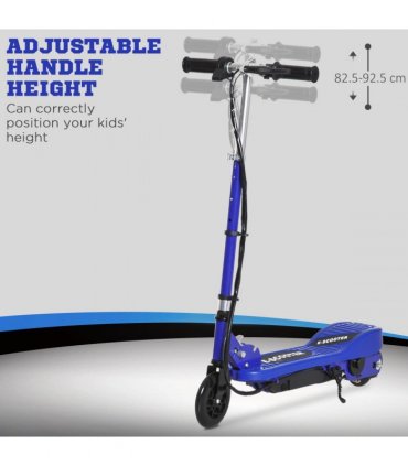 Folding Kids Electric Scooter 7-14 Blue PP Battery Power PU Wheels 74x36x73-91cm