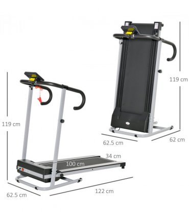 1.25HP Motorised Electric Treadmill Running Machine Fitness Folding HOMCOM