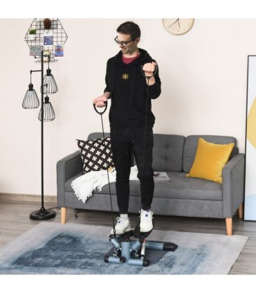 Mini Stepper Step Machine w/ Cushion Mat for Leg Arm Full Body Training HOMCOM