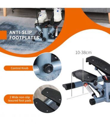 Mini Stepper Step Machine w/ Cushion Mat for Leg Arm Full Body Training HOMCOM