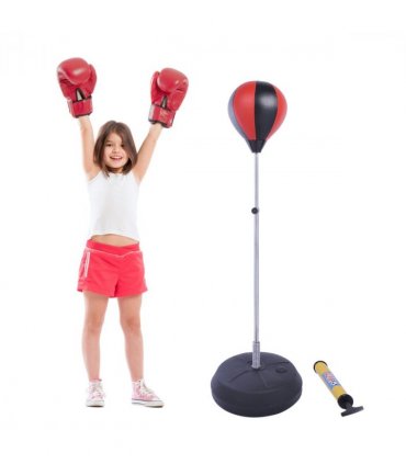 Adjust Kids Training Boxing Punching Ball Bag Boxing Punching w/ Gloves HOMCOM