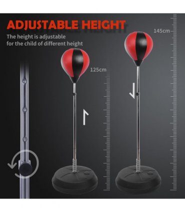 Adjust Kids Training Boxing Punching Ball Bag Boxing Punching w/ Gloves HOMCOM