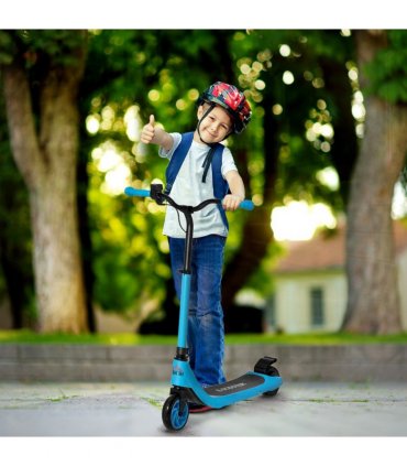 120W Electric Scooter w/ Battery Level Display, Rear Break - Blue HOMCOM