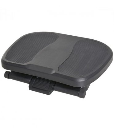 Footrest Adjustable Under-Desk Footrest Height Angle Tilt Anti-Slip Black