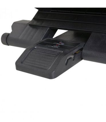 Footrest Adjustable Under-Desk Footrest Height Angle Tilt Anti-Slip Black