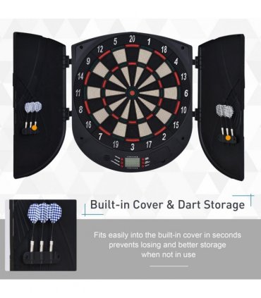 Electronic Dartboard Set 26 Games and 185 Variations with 6 Darts