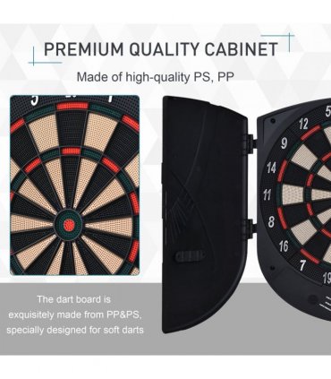 Electronic Dartboard Set 26 Games and 185 Variations with 6 Darts