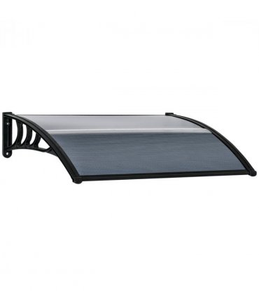 Door Canopy Awning Outdoor Window Rain Shelter Cover Black 100 x 75cm