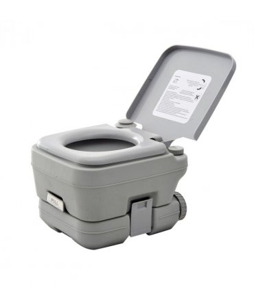 10L Portable Travel Toilet Outdoor Camping with 2 Detachable Tanks Grey HOMCOM