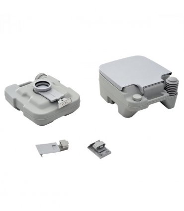 10L Portable Travel Toilet Outdoor Camping with 2 Detachable Tanks Grey HOMCOM