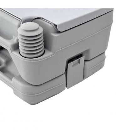 10L Portable Travel Toilet Outdoor Camping with 2 Detachable Tanks Grey HOMCOM