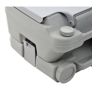 10L Portable Travel Toilet Outdoor Camping with 2 Detachable Tanks Grey HOMCOM