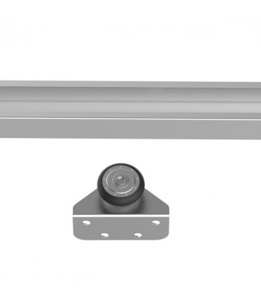 Sliding Barn Door Hardware Kit Track System Gear Set Divider HOMCOM