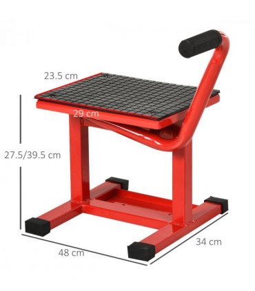 Steel Motorbike Jack Lift Rubber Platform Crank Lift  Repair Table Durhand