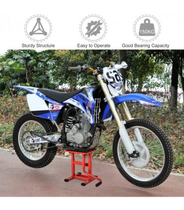 Steel Motorbike Jack Lift Rubber Platform Crank Lift  Repair Table Durhand