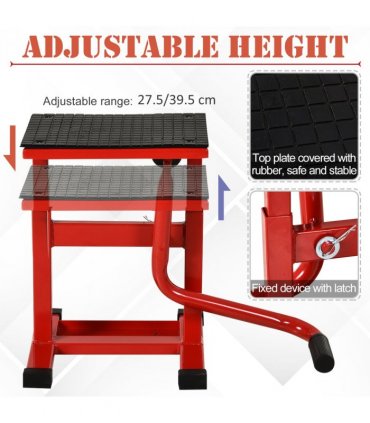 Steel Motorbike Jack Lift Rubber Platform Crank Lift  Repair Table Durhand