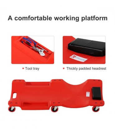 Mechanic Vehicle Creeper Rolling Moulded Workshop Garage Assistance Durhand