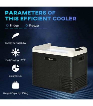 50L Car Refrigerator 12V Portable Freezer for Camping, Driving Outsunny