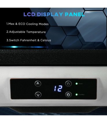 50L Car Refrigerator 12V Portable Freezer for Camping, Driving Outsunny