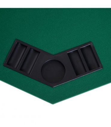 1.2m/48 Inches Foldable Poker Table Top 8 Players Blackjack Chip Trays HOMCOM