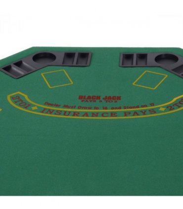8 Player Folding Games Poker Table Chip Cup Holder Steel Base Felt  HOMCOM