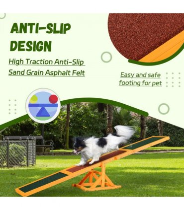 New Pet Seesaw Dog Training Agility Equipment Toy Exercise Playing Pawhut