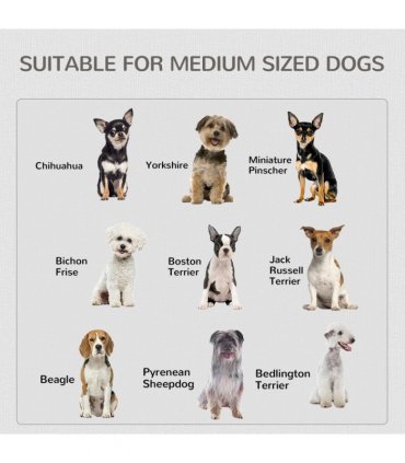 Dog Crate End Table, White MDF, 67H x 91.8L x 58.5Wcm, 2 Doors, Medium Dogs