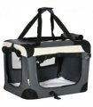 51cm Foldable Pet Carrier w/ Cushion for Mini Dogs and Cats - Grey Pawhut